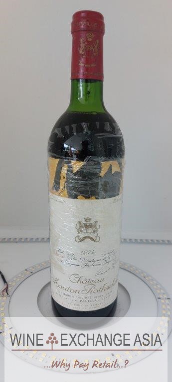 Chateau Mouton Rothschild 1974 (Soiled label) (image for) Chateau Mouton Rothschild 1974 (Soiled label)